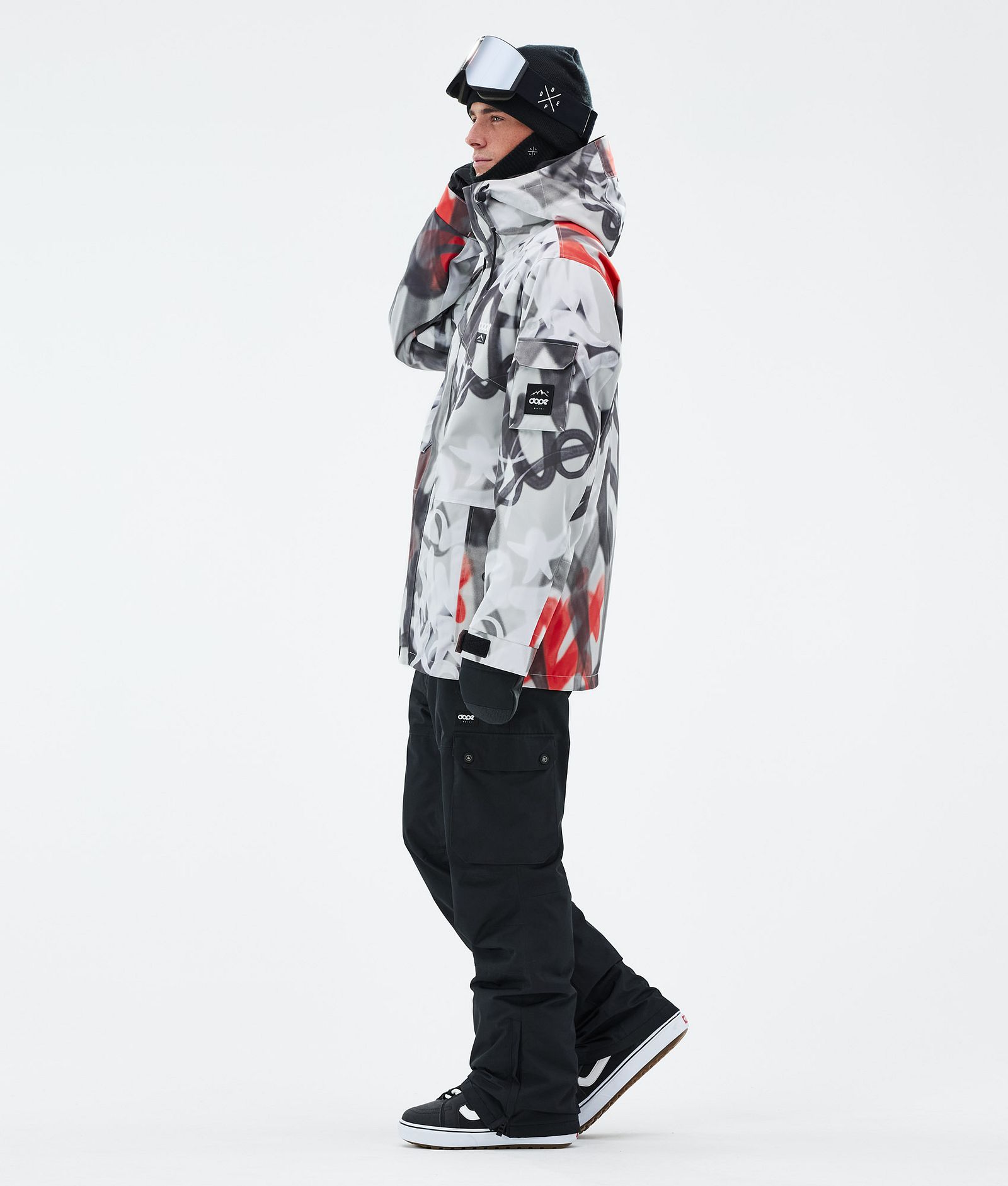 Dope Adept Giacca Snowboard Uomo Spray Black Red, Immagine 3 di 9