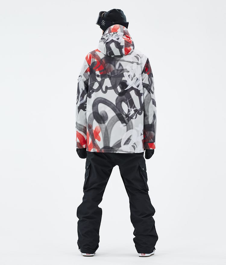 Dope Adept Snowboard Jacket Men Spray Black Red, Image 4 of 9