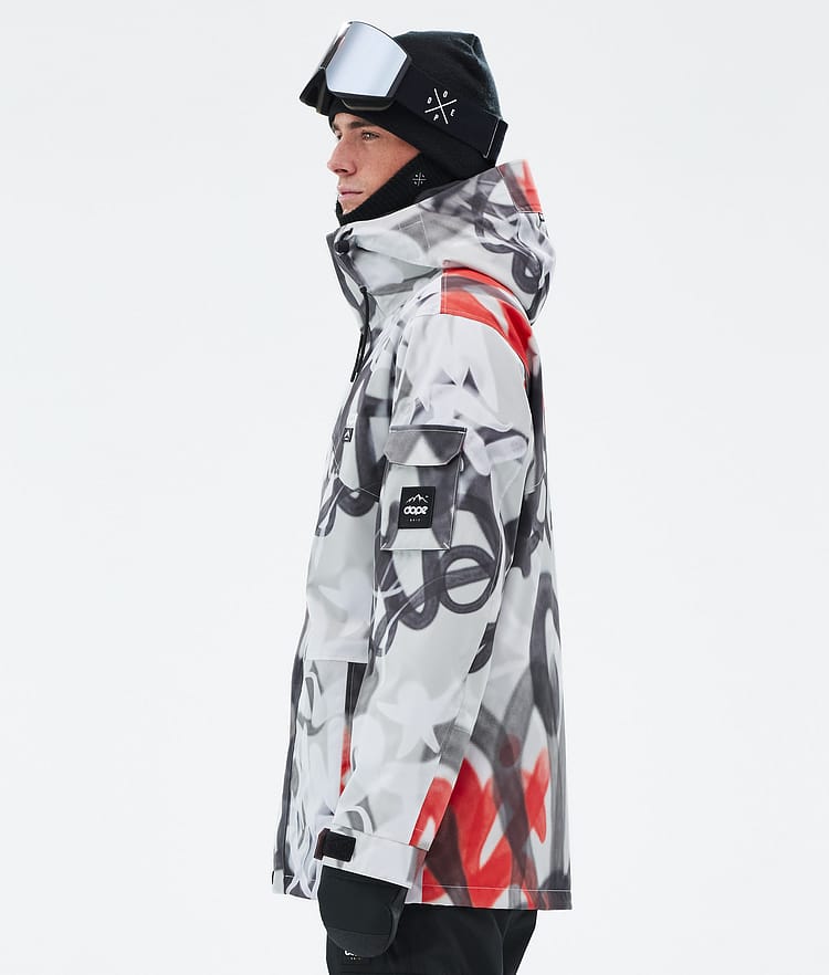 Dope Adept Snowboard Jacket Men Spray Black Red, Image 5 of 9