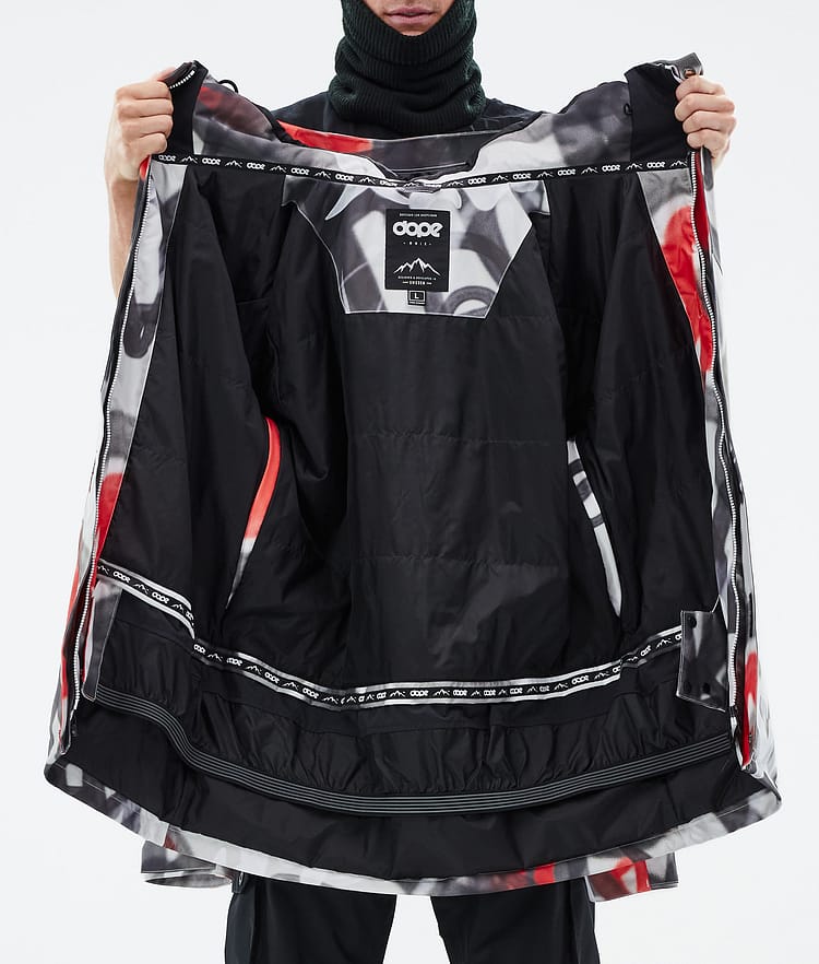 Dope Adept Veste Snowboard Homme Spray Black Red, Image 9 sur 9