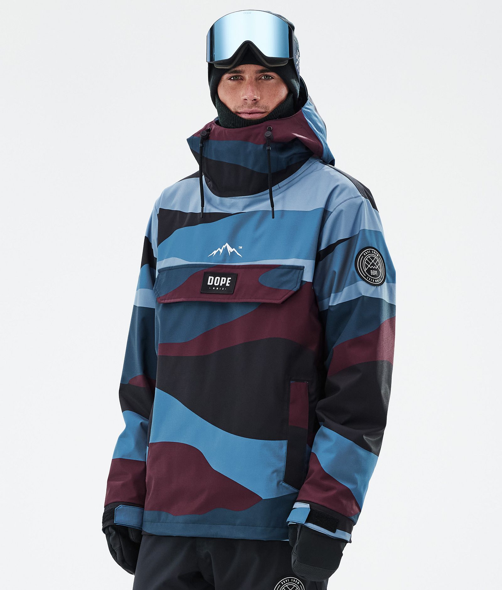 Dope Blizzard Snowboard Jacket Men Shards Burgundy Blue, Image 1 of 8