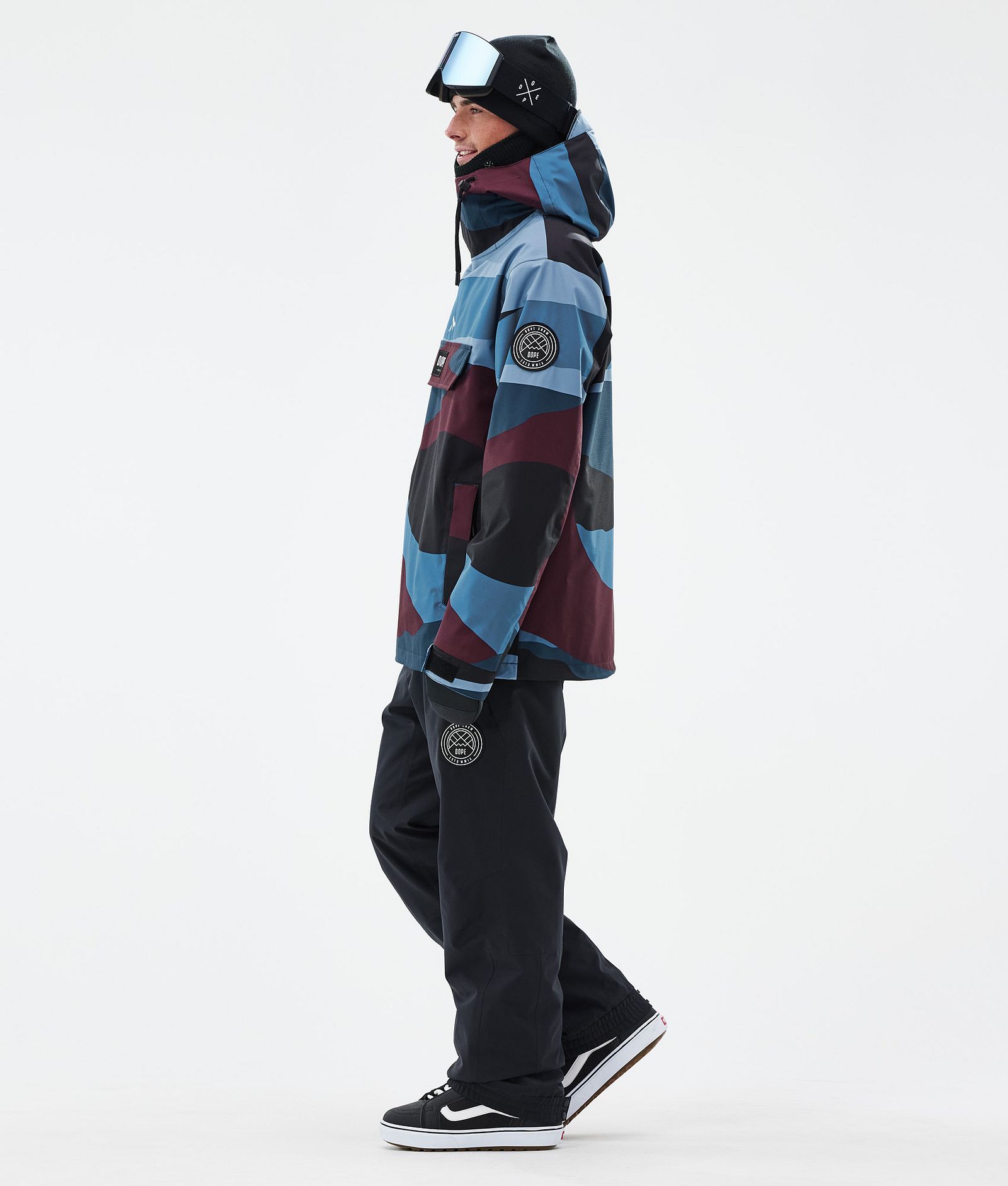 Dope Blizzard Veste Snowboard Homme Shards Burgundy Blue, Image 3 sur 8