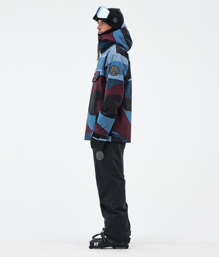 Dope Blizzard Ski Jacket Men Shards Burgundy Blue, Image 3 of 8