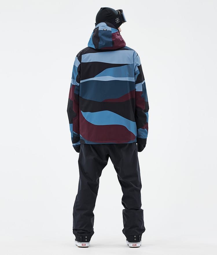 Dope Blizzard Snowboardjakke Herre Shards Burgundy Blue, Billede 4 af 8