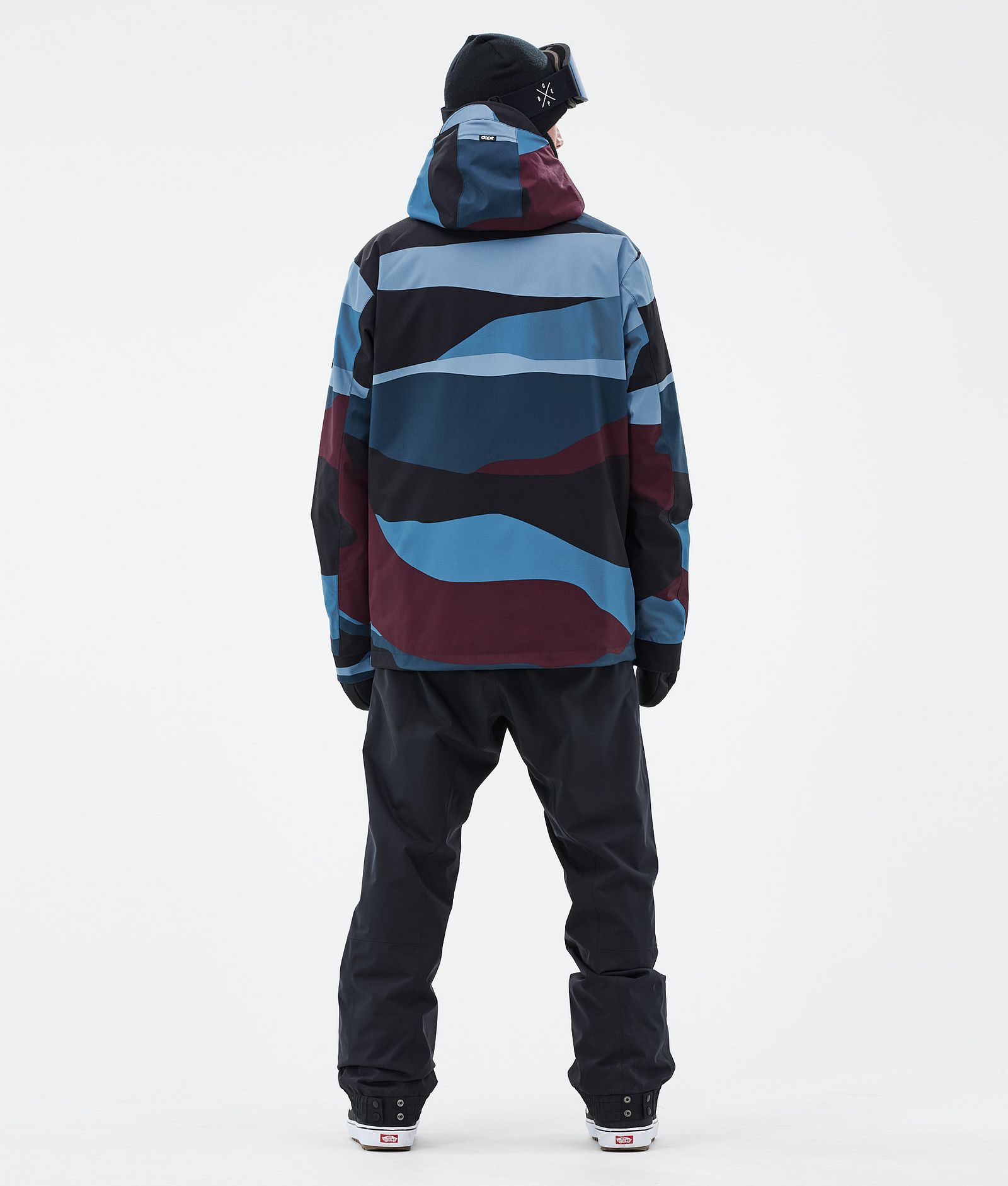 Dope Blizzard Veste Snowboard Homme Shards Burgundy Blue, Image 4 sur 8