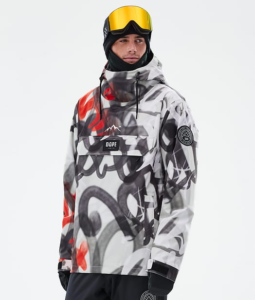 Dope Blizzard Snowboard Jacket Men Spray Black/Red