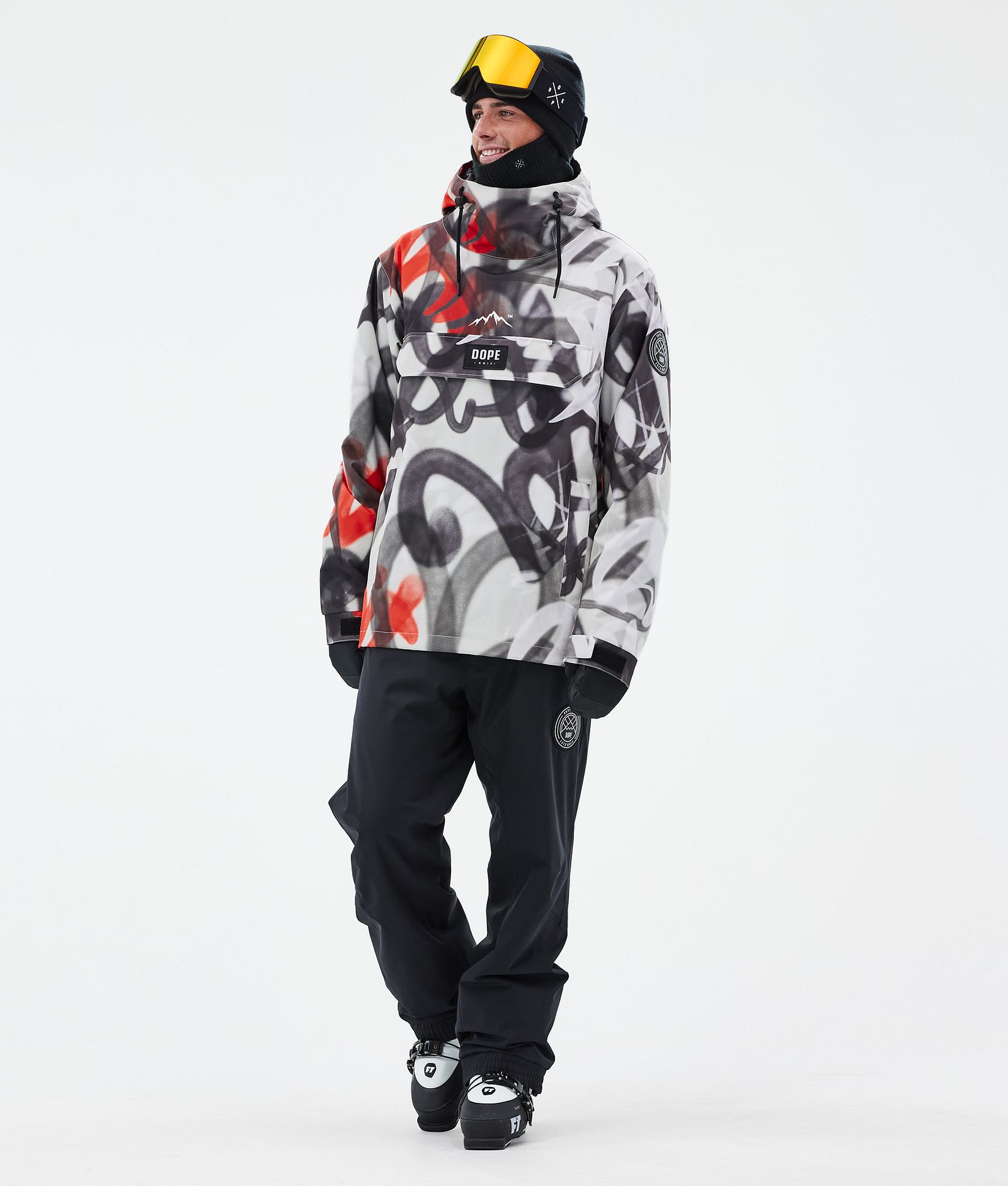 Dope Blizzard Ski Jacket Men Spray Black Red, Image 2 of 8