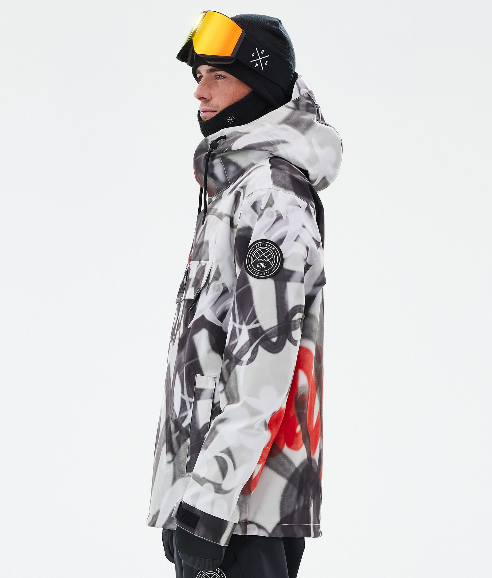 Dope Blizzard Snowboard Jacket Men Spray Black Red, Image 5 of 8