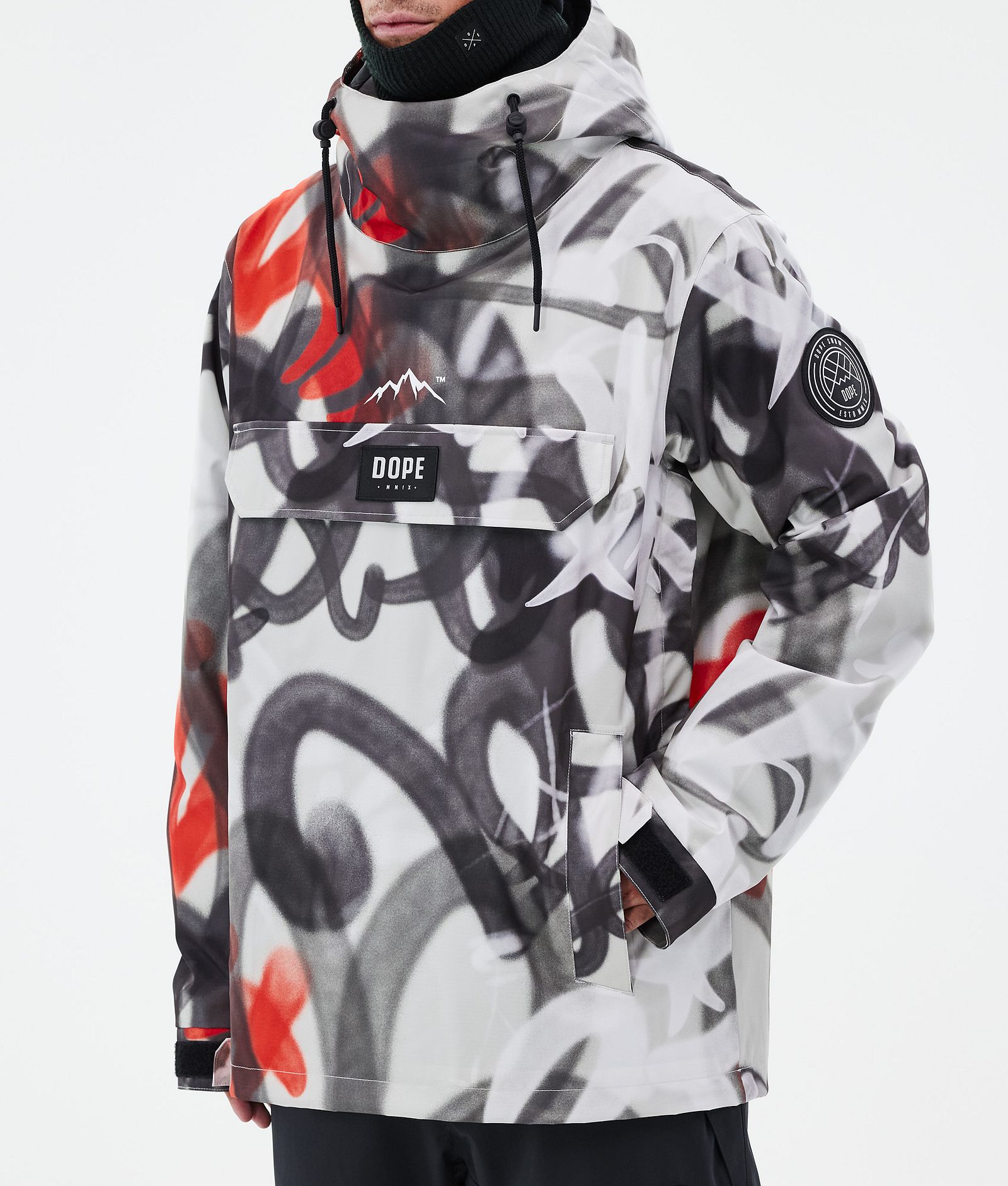 Dope Blizzard Ski Jacket Men Spray Black Red, Image 7 of 8