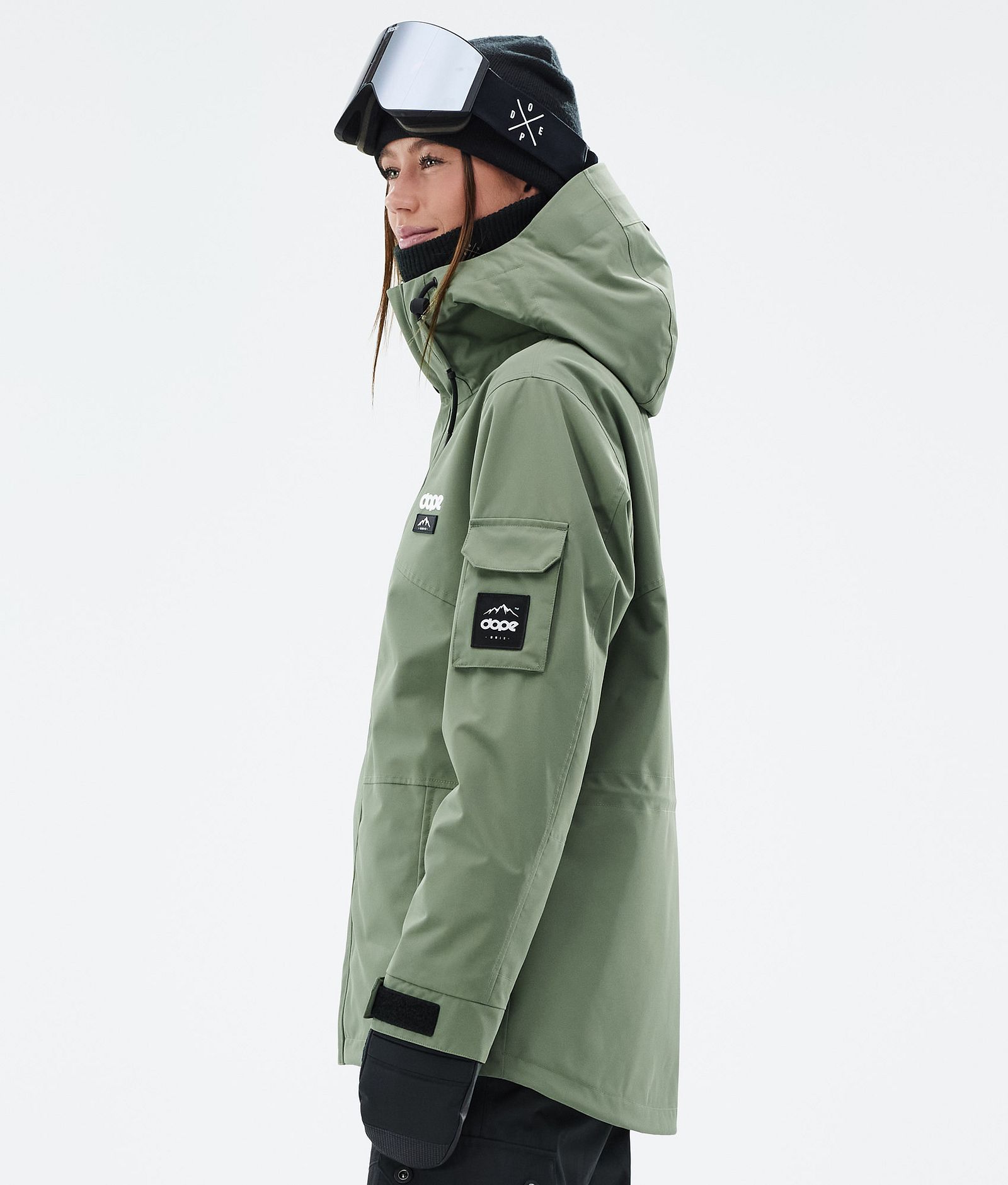 Dope Adept W Veste de Ski Femme Moss Green, Image 5 sur 9