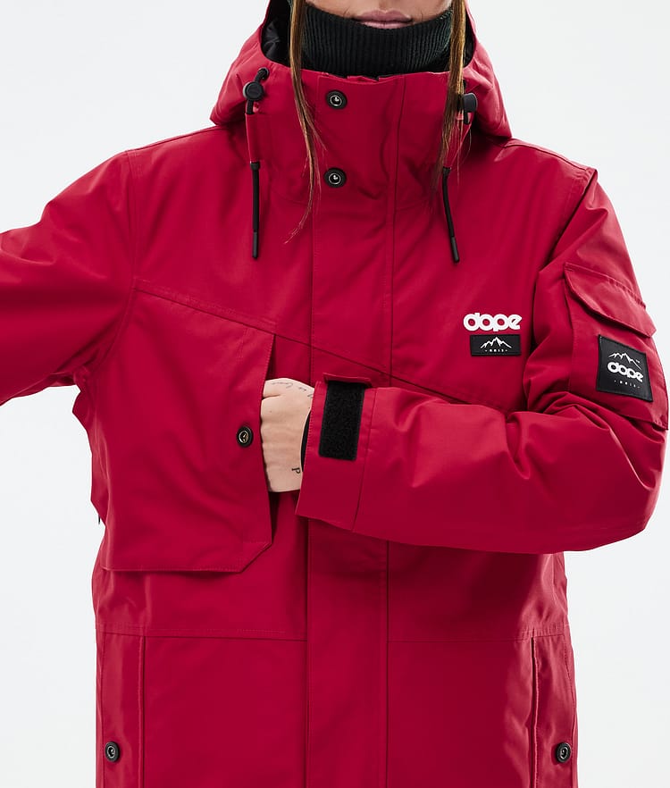 Dope Adept W Snowboard Jacket Women Deep Red Renewed, Image 8 of 9