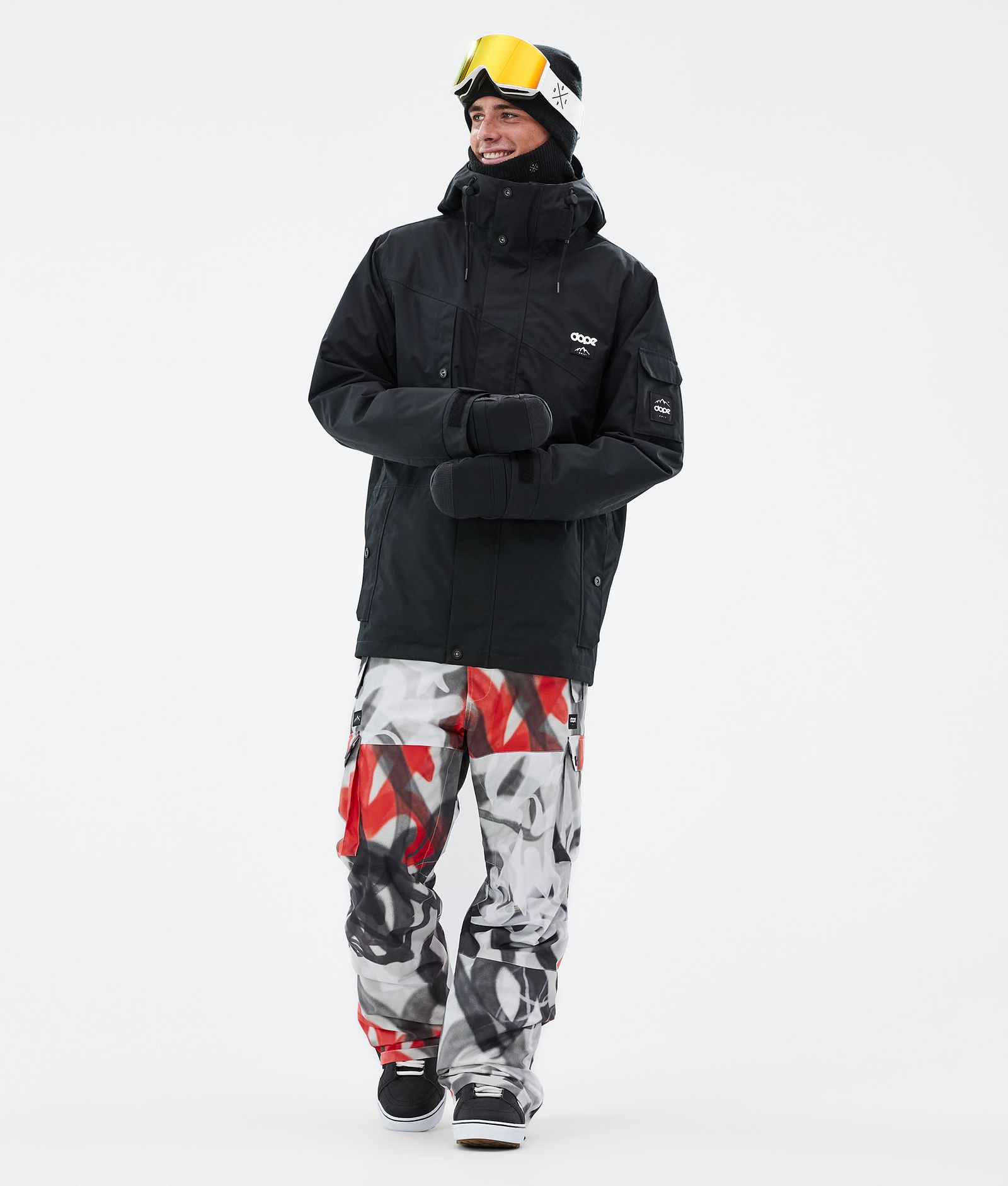 Dope Iconic Snowboard Pants Men Spray Black Red Renewed, Image 2 of 7