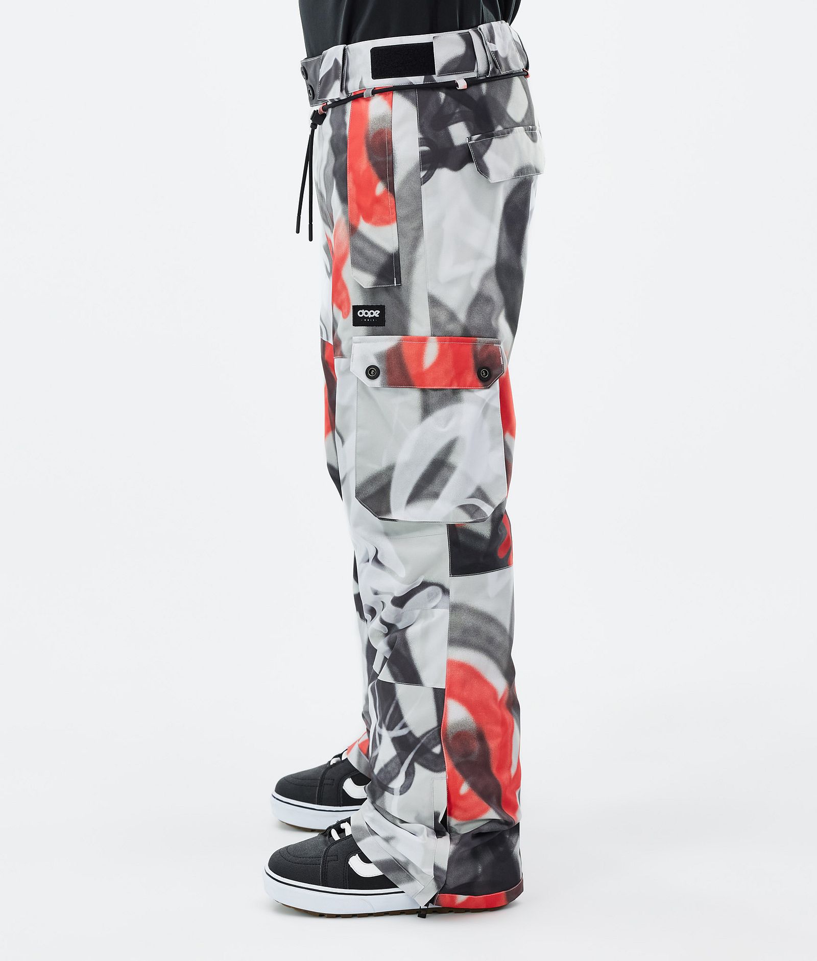 Dope Iconic Snowboard Pants Men Spray Black Red Renewed, Image 3 of 7