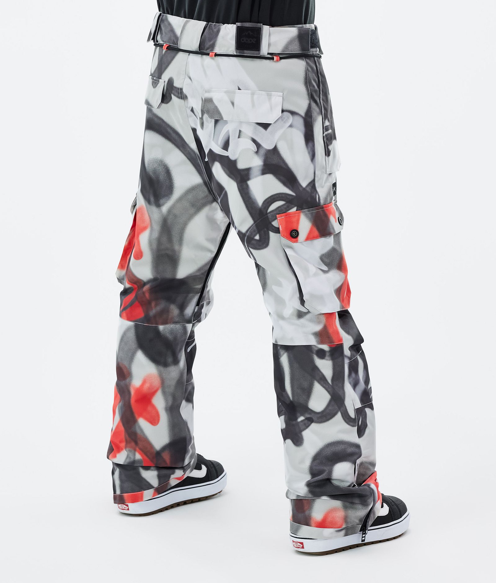 Dope Iconic Snowboard Pants Men Spray Black Red Renewed, Image 4 of 7