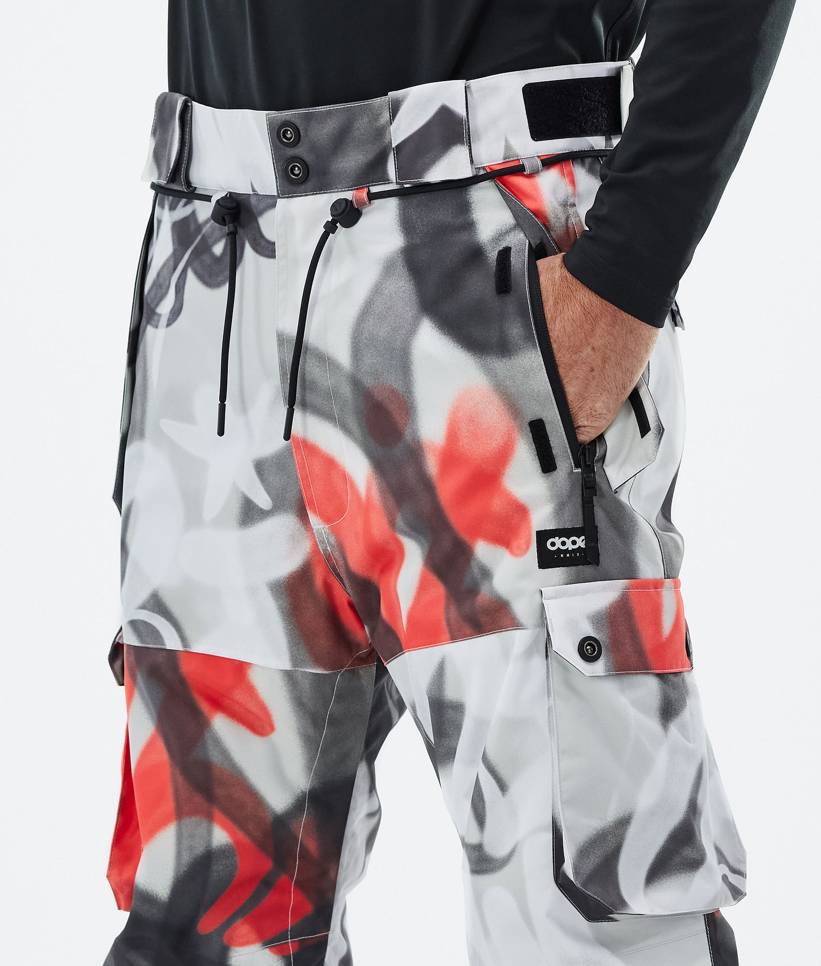 Dope Iconic Snowboard Pants Men Spray Black Red, Image 5 of 7