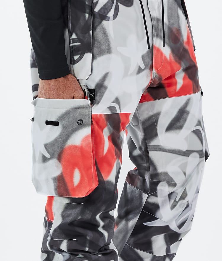 Dope Iconic Ski Pants Men Spray Black Red, Image 6 of 7