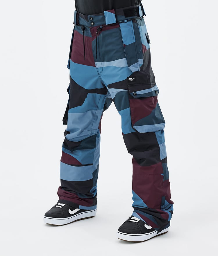 Dope Iconic Pantaloni Snowboard Uomo Shards Burgundy Blue, Immagine 1 di 7