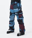 Dope Iconic Ski Pants Men Shards Burgundy Blue