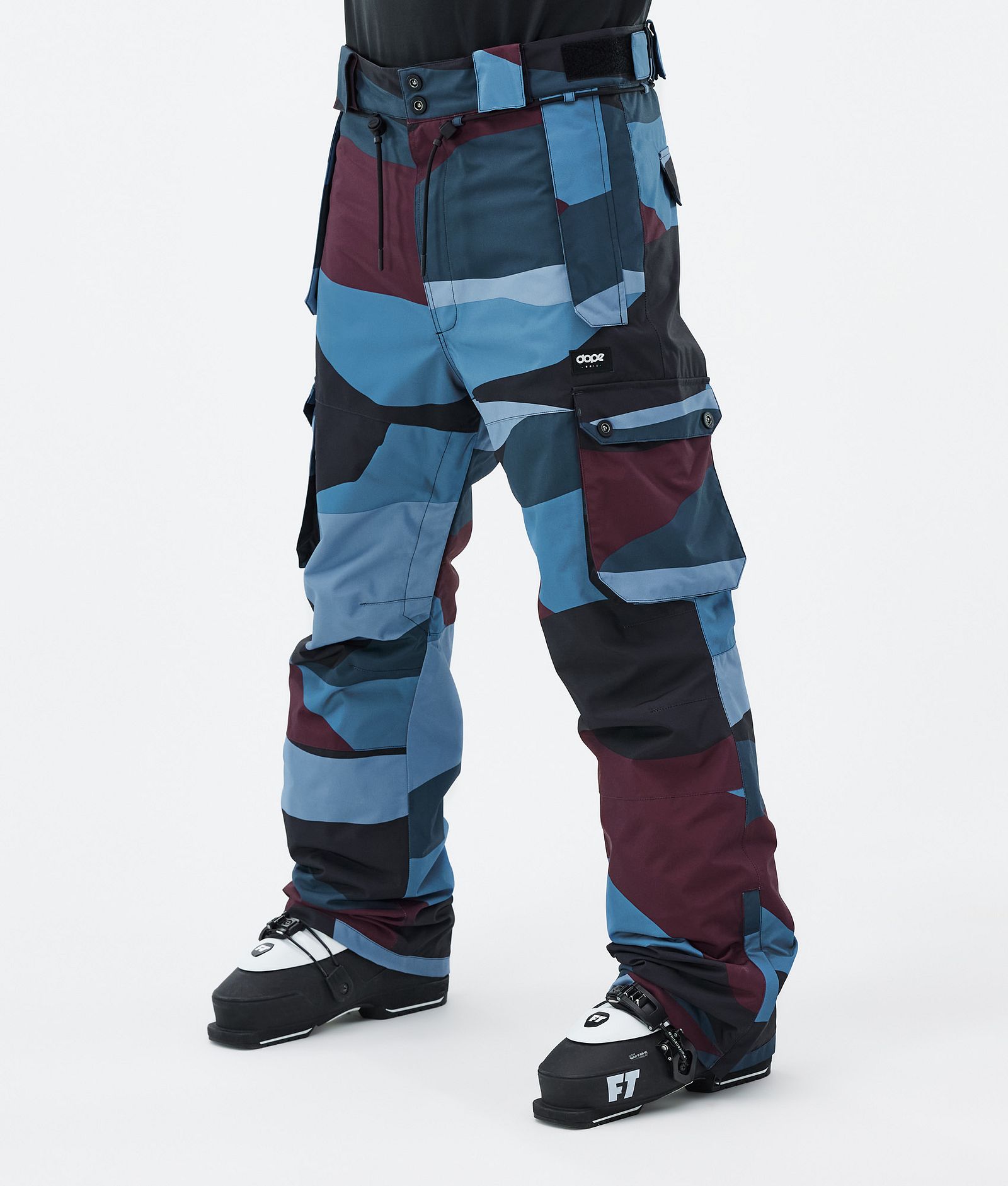 Dope Iconic Ski Pants Men Shards Burgundy Blue, Image 1 of 7