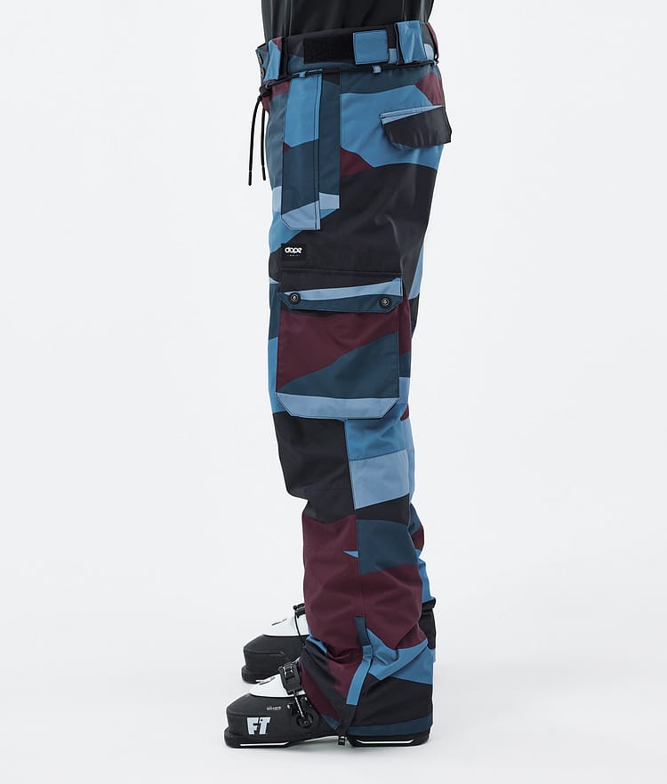 Dope Iconic Skibukser Herre Shards Burgundy Blue, Billede 3 af 7