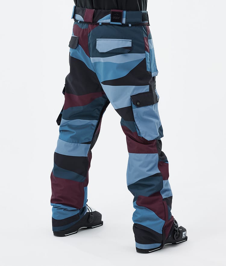 Dope Iconic Skibukser Herre Shards Burgundy Blue, Billede 4 af 7