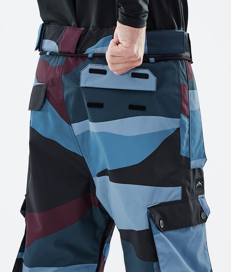 Dope Iconic Ski Pants Men Shards Burgundy Blue, Image 7 of 7