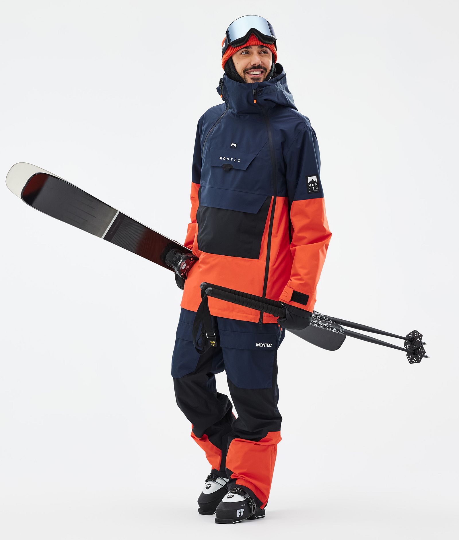 Montec Doom Veste de Ski Homme Dark Blue/Black/Orange, Image 3 sur 11