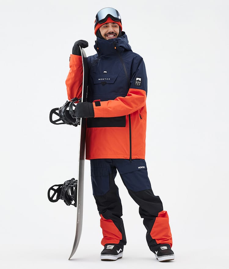 Montec Doom Kurtka Snowboardowa Mężczyźni Dark Blue/Black/Orange, Zdjęcie 3 z 11