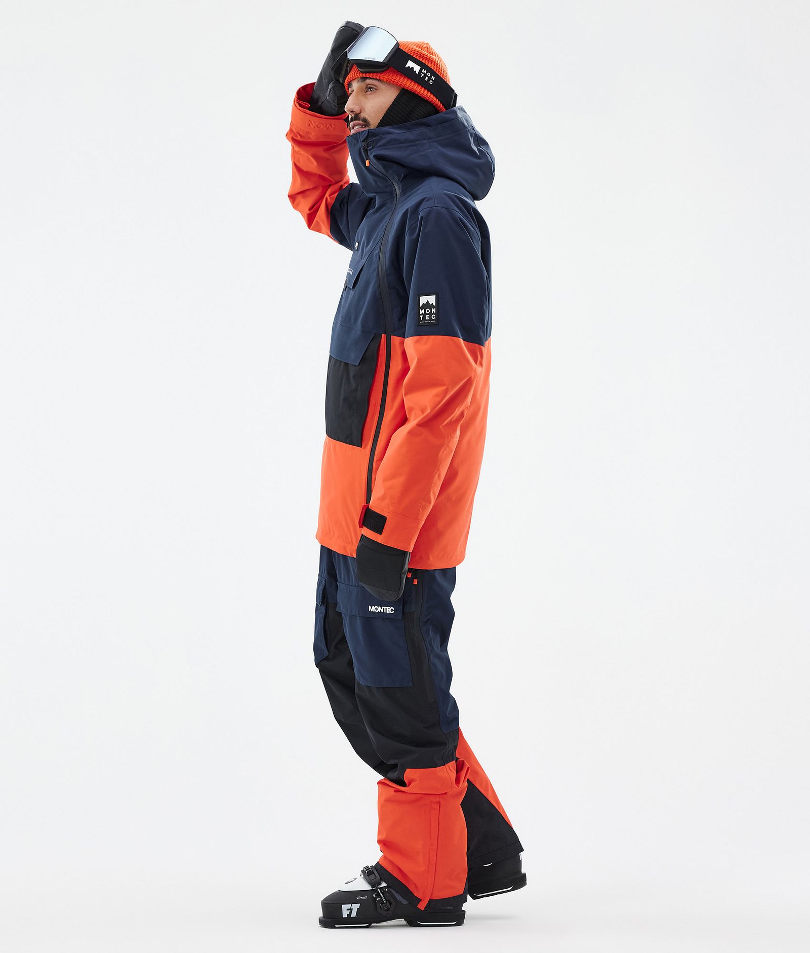 Montec Doom Ski Jacket Men Dark Blue/Black/Orange, Image 4 of 11