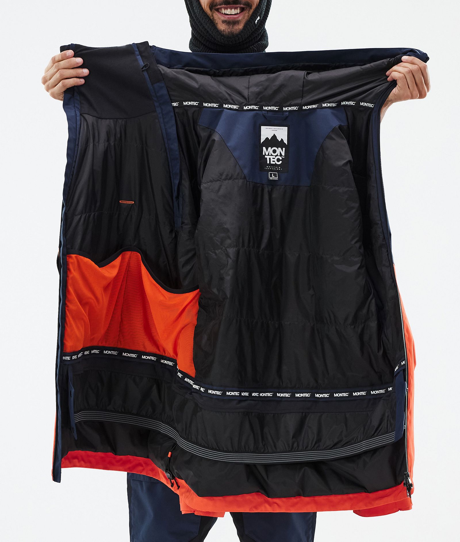 Montec Doom Veste Snowboard Homme Dark Blue/Black/Orange, Image 11 sur 11