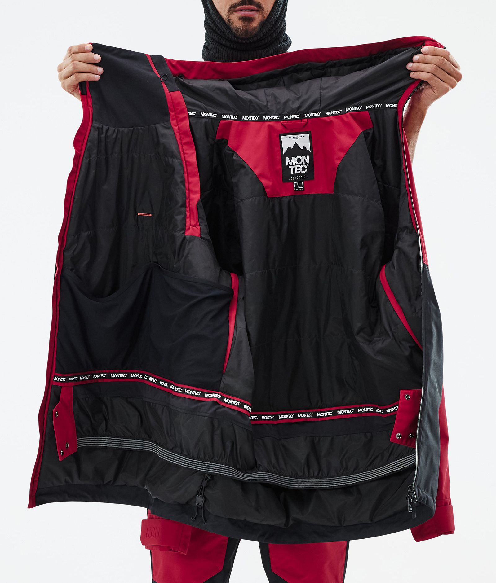 Montec Doom Veste Snowboard Homme Deep Red/Black, Image 11 sur 11