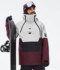 Montec Doom Kurtka Snowboardowa Mężczyźni Light Grey/Black/Burgundy, Zdjęcie 1 z 11