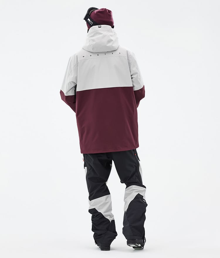 Montec Doom Ski jas Heren Light Grey/Black/Burgundy, Afbeelding 5 van 11