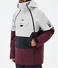 Montec Doom Snowboard Jacket Men Light Grey/Black/Burgundy, Image 8 of 11