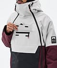 Montec Doom Kurtka Snowboardowa Mężczyźni Light Grey/Black/Burgundy, Zdjęcie 10 z 11