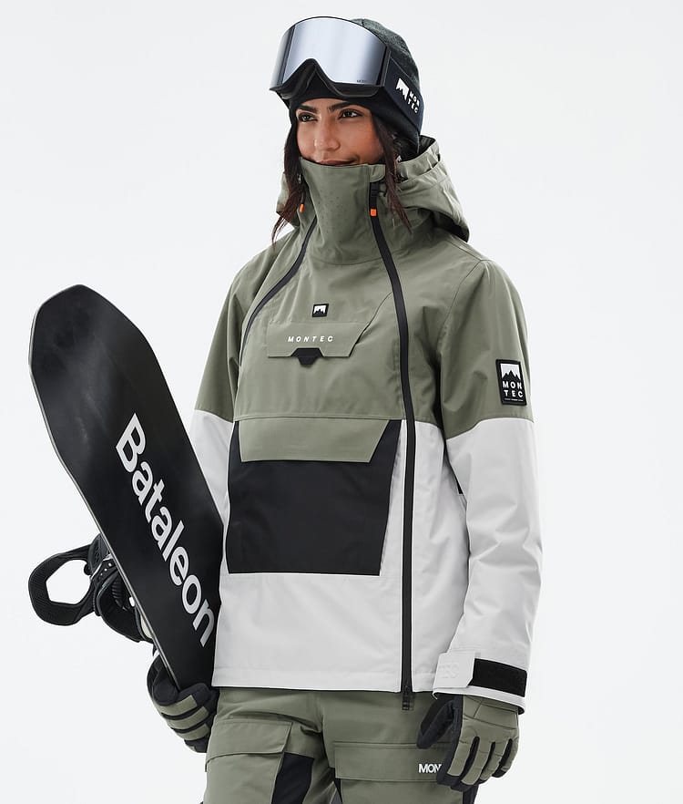 Montec Doom W Kurtka Snowboardowa Kobiety Greenish/Black/Light Grey, Zdjęcie 1 z 11