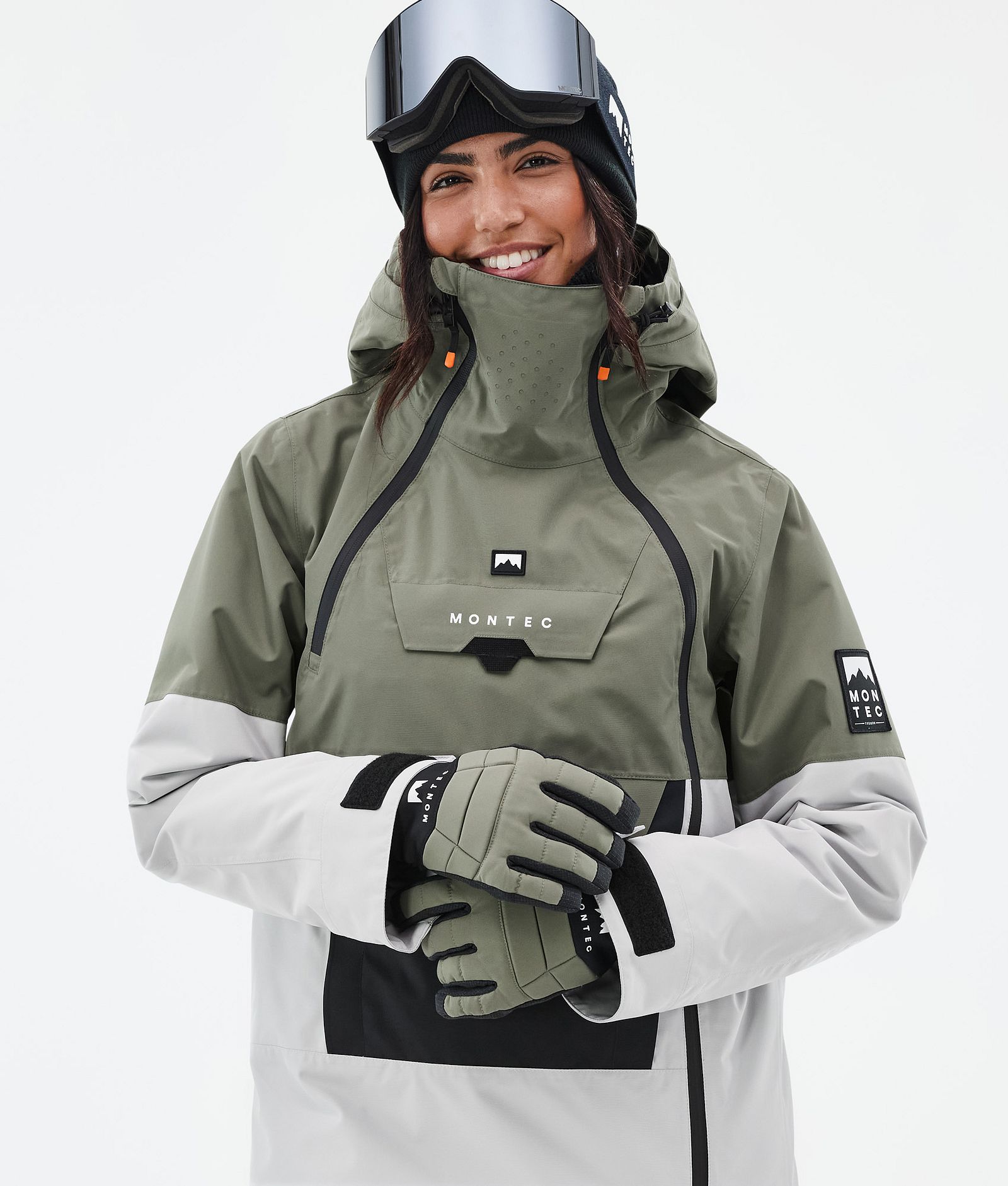 Montec Doom W Kurtka Snowboardowa Kobiety Greenish/Black/Light Grey, Zdjęcie 2 z 11