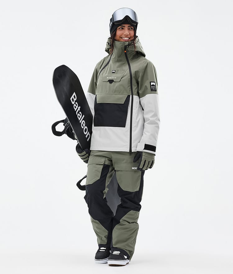 Montec Doom W Snowboardjakke Dame Greenish/Black/Light Grey, Billede 3 af 11