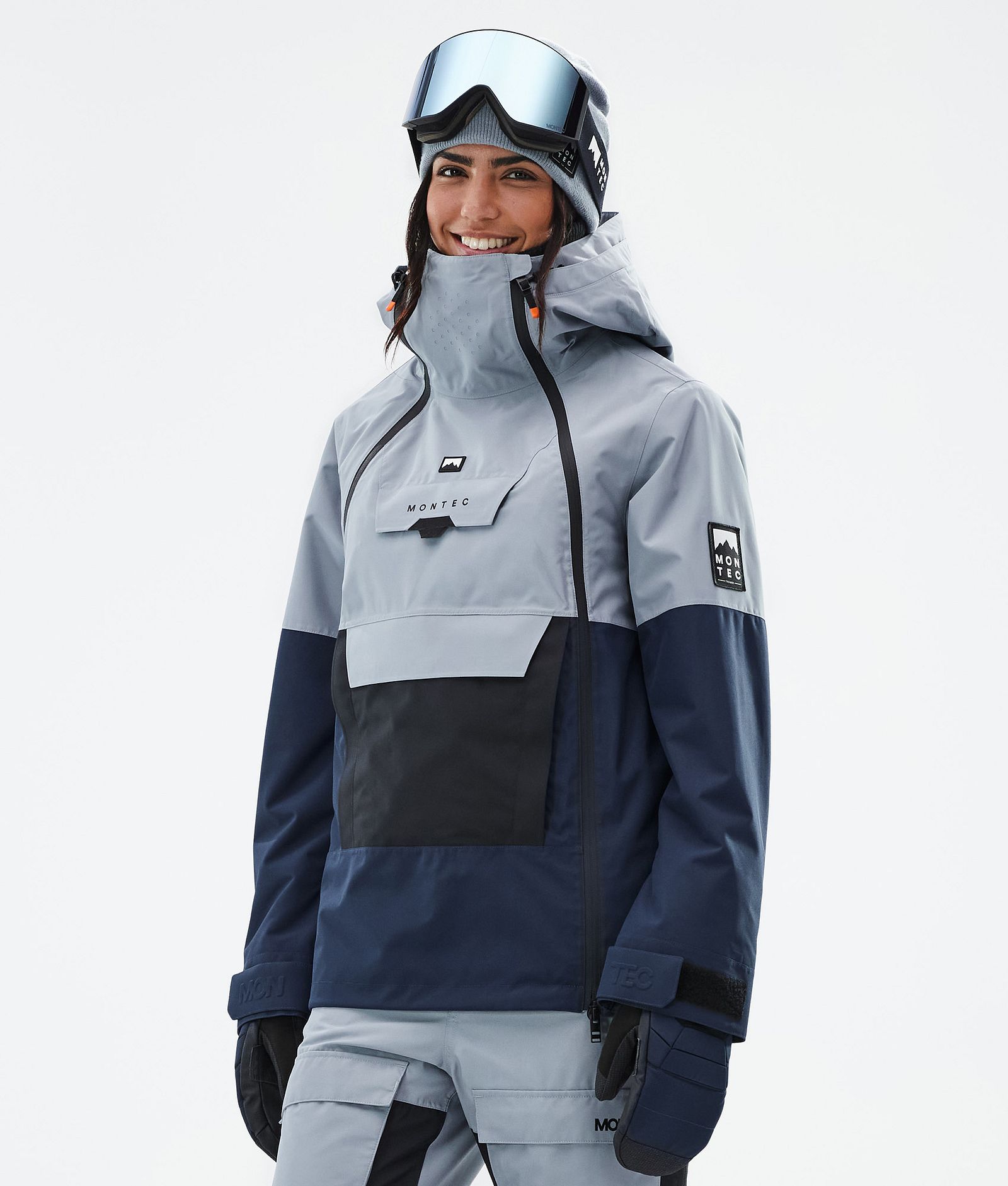 Montec Doom W Kurtka Snowboardowa Kobiety Soft Blue/Black/Dark Blue, Zdjęcie 1 z 11