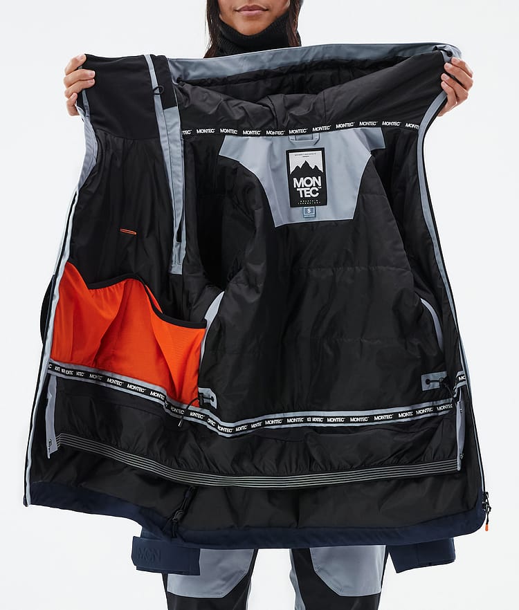 Montec Doom W Snowboardjakke Dame Soft Blue/Black/Dark Blue Renewed, Billede 10 af 10