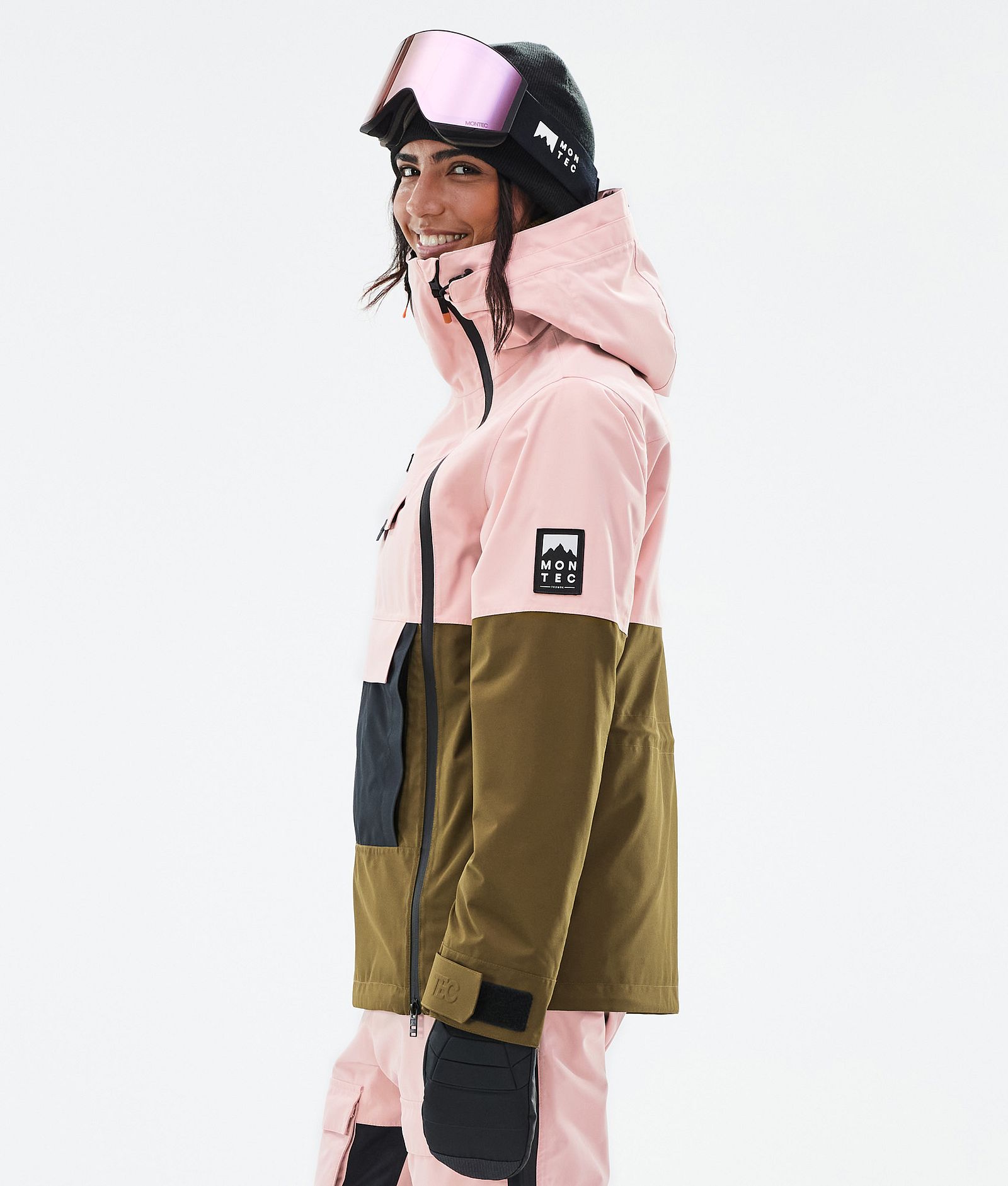 Montec Doom W Kurtka Snowboardowa Kobiety Soft Pink/Black/Fatigue, Zdjęcie 6 z 11