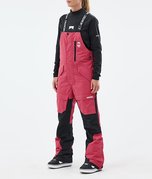 Montec Fawk W Pantaloni Snowboard Donna Light Red/Black