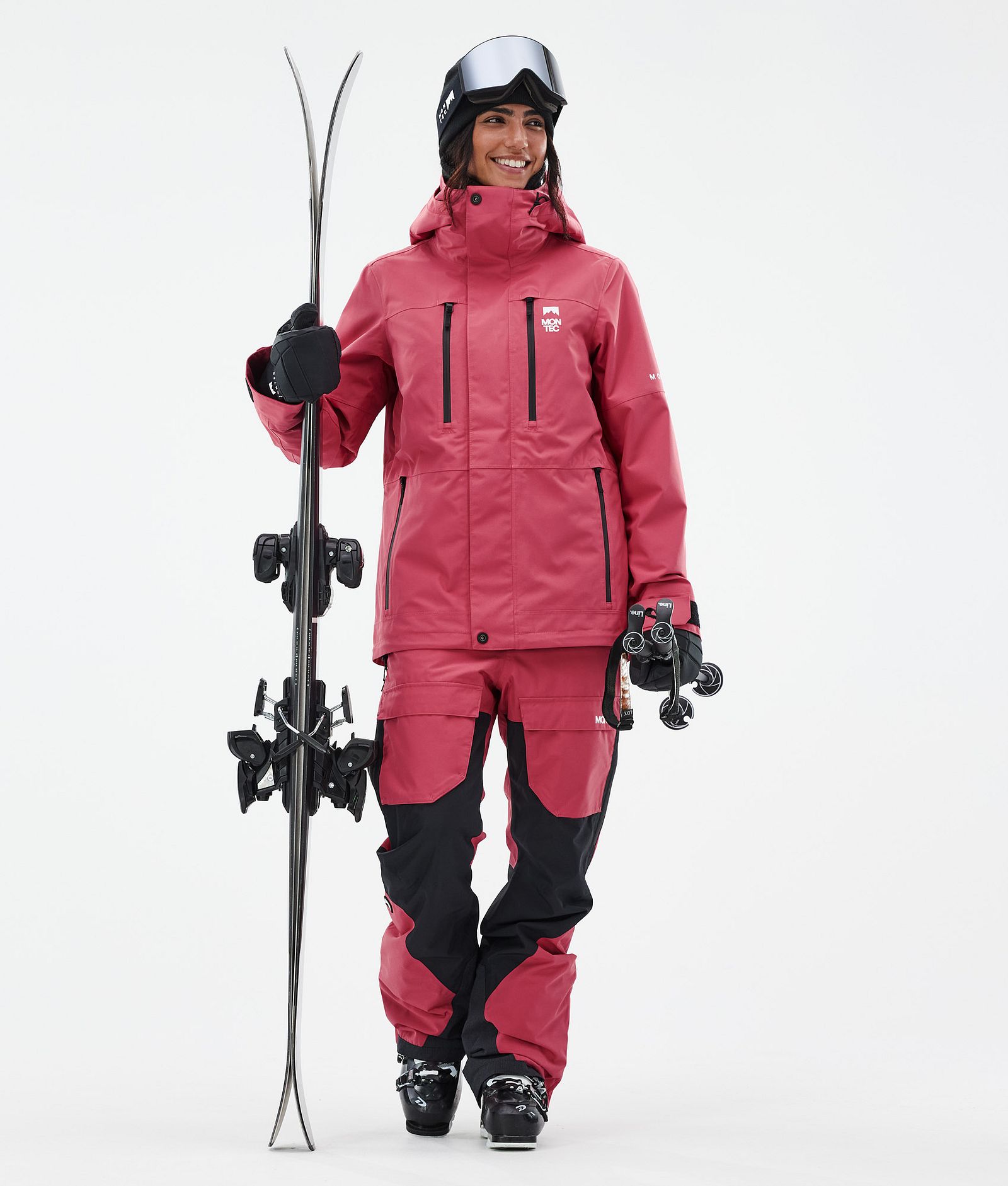 Montec Fawk W Ski Pants Women Light Red/Black, Image 2 of 7