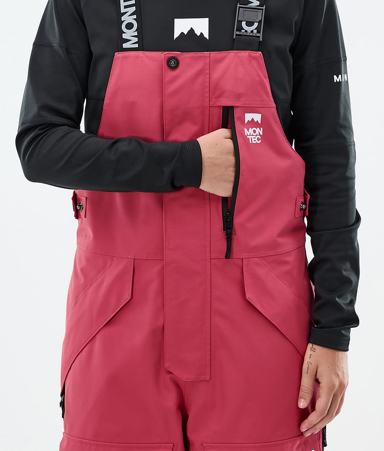 Montec Fawk W Pantaloni Sci Donna Light Red/Black, Immagine 6 di 7