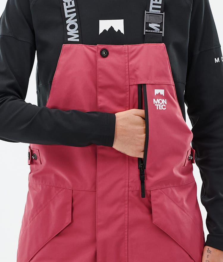 Montec Fawk W Spodnie Snowboardowe Kobiety Light Red/Black, Zdjęcie 6 z 7