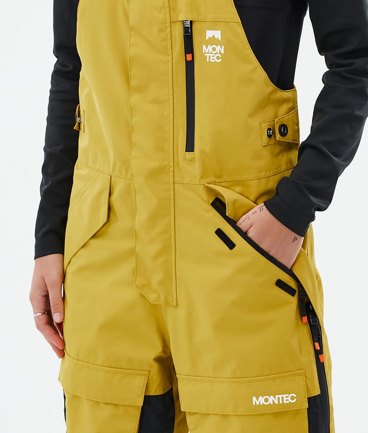 Montec Fawk W Pantalon de Ski Femme Yellow/Black, Image 5 sur 7