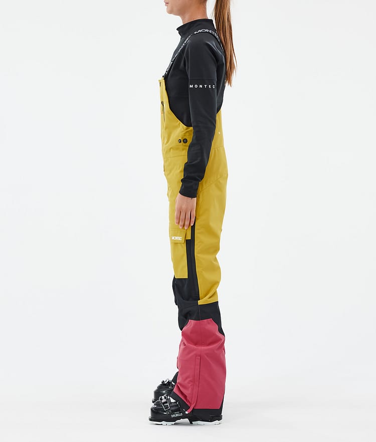 Montec Fawk W Pantalones Esquí Mujer Yellow/Black/Light Red, Imagen 3 de 7