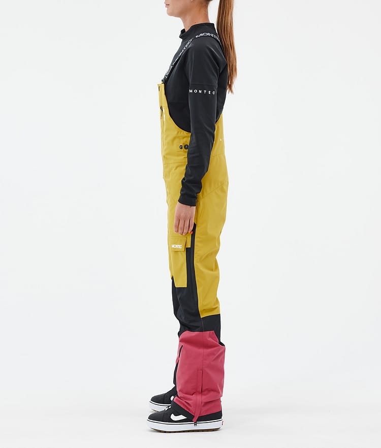 Montec Fawk W Pantalones Snowboard Mujer Yellow/Black/Light Red, Imagen 3 de 7