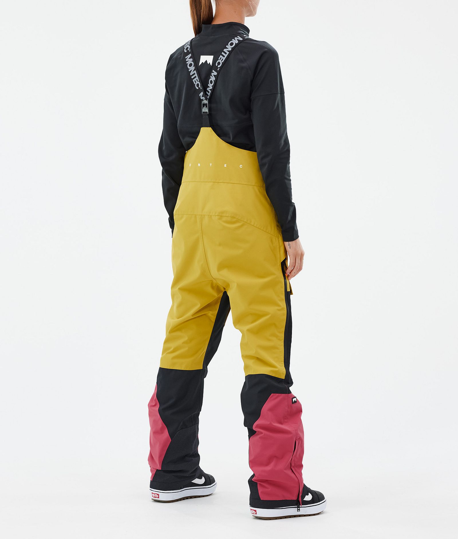 Montec Fawk W Spodnie Snowboardowe Kobiety Yellow/Black/Light Red, Zdjęcie 4 z 7