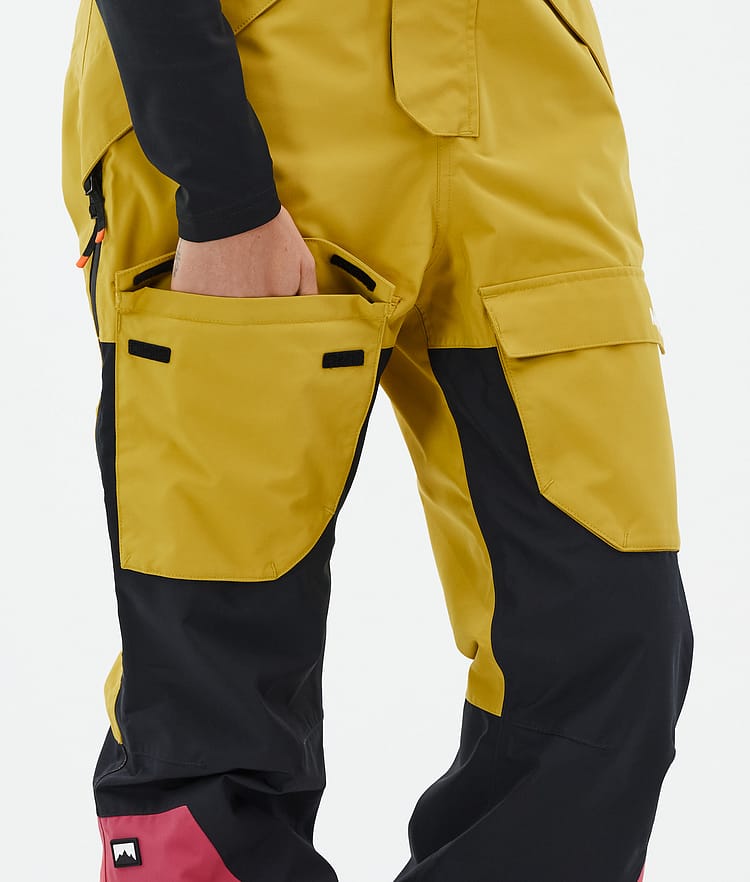 Montec Fawk W Pantaloni Sci Donna Yellow/Black/Light Red, Immagine 7 di 7